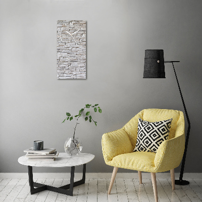 Wanduhr aus glas Steinmauer