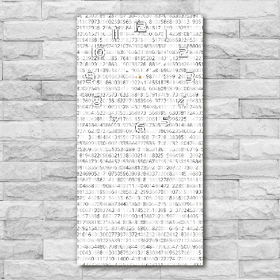 Wanduhr aus glas Binärcode