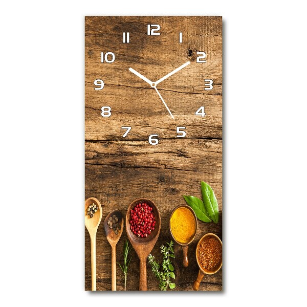Wanduhr aus glas Bunte Gewürze