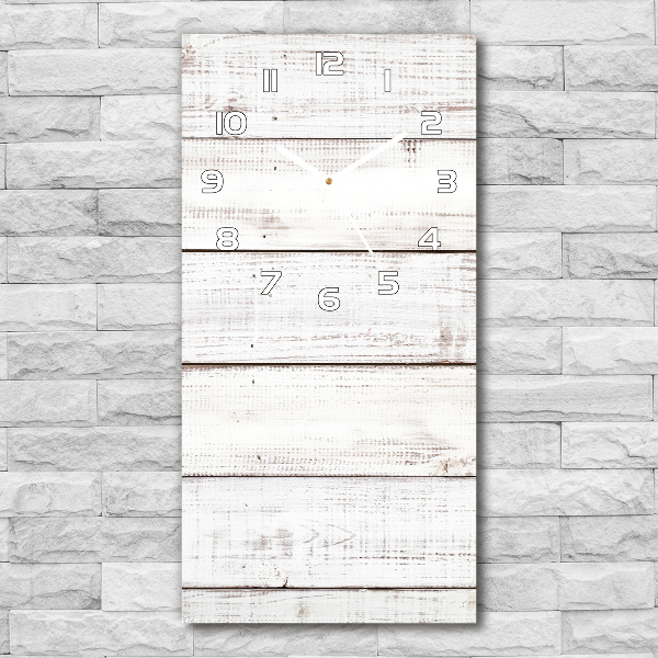 Wanduhr aus glas Holzwand