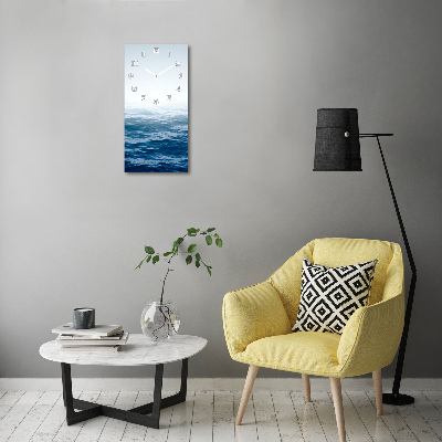 Wanduhr aus glas Meereswellen