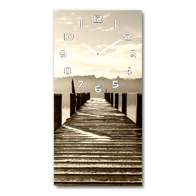 Vertikale Uhr Holzsteg