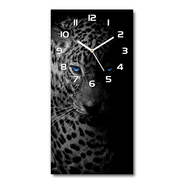 Wanduhr aus glas Leopard