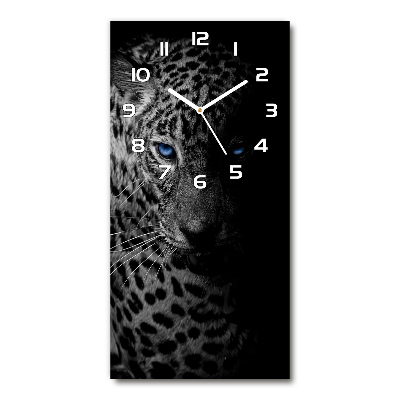 Wanduhr aus glas Leopard
