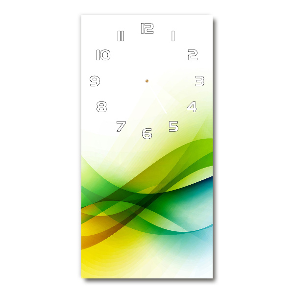 Wanduhr aus glas Abstrakte Wellen