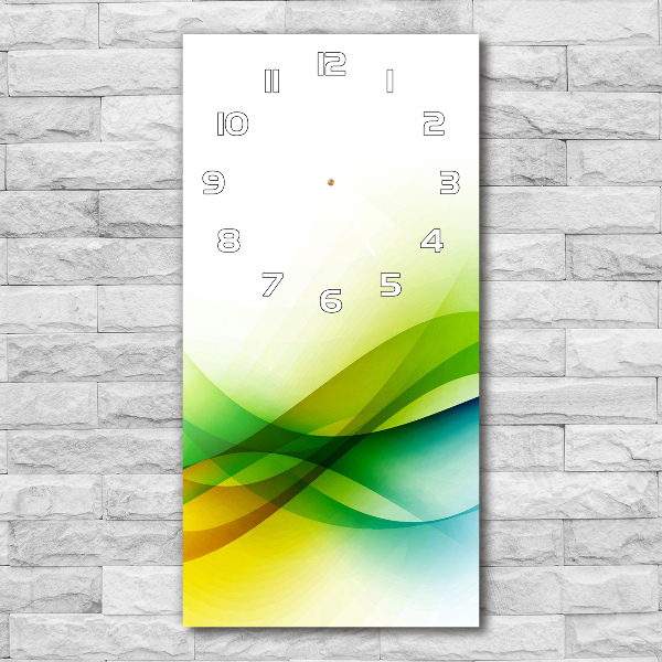 Wanduhr aus glas Abstrakte Wellen