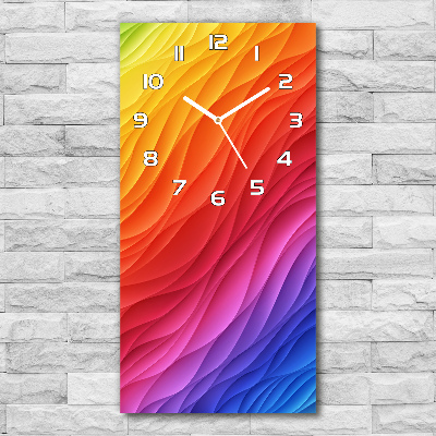 Wanduhr aus glas Bunte Wellen