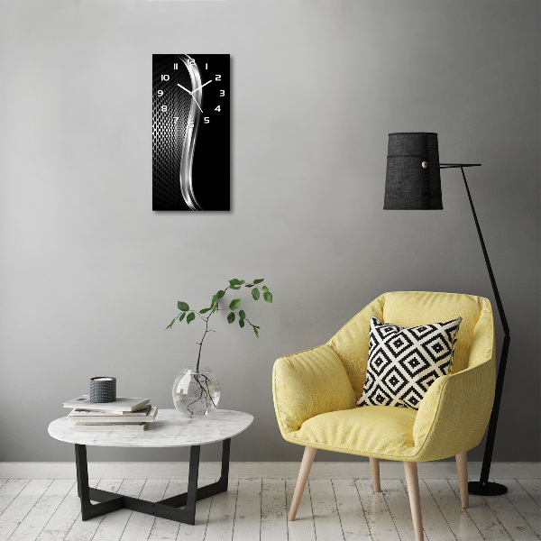 Wanduhr aus glas Metallabstraktion