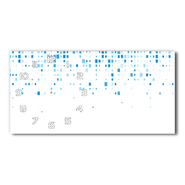 Glasuhr Blaue Quadrate