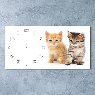 Horizontale Uhr Braune und rote Katze