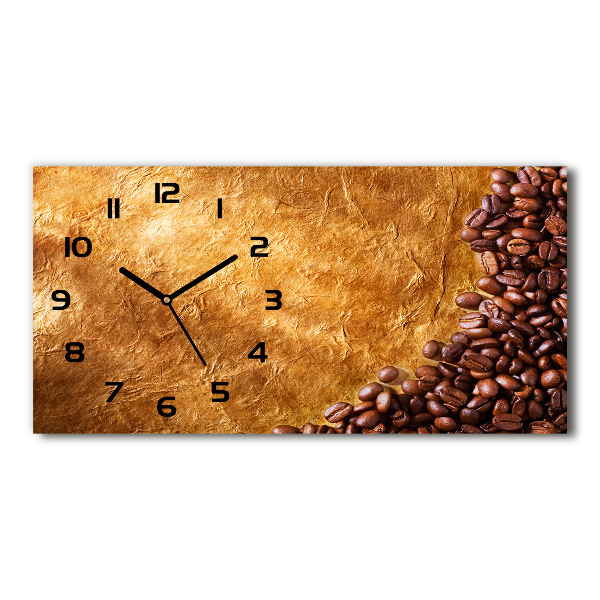 Moderne wanduhr Kaffeebohnen