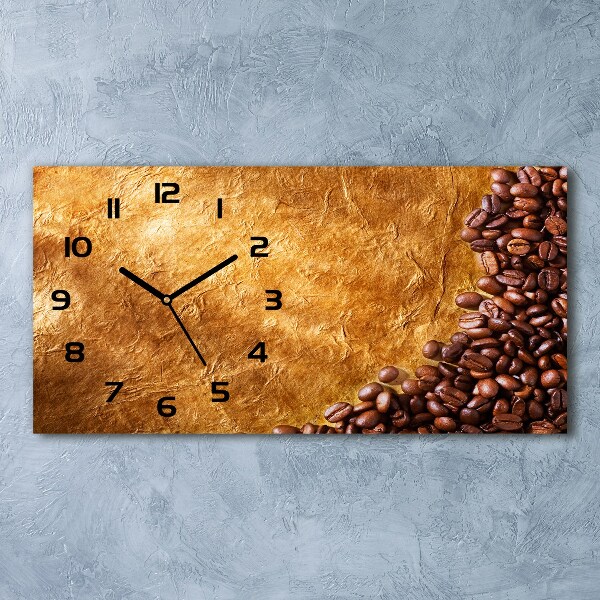 Moderne wanduhr Kaffeebohnen