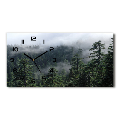 Moderne wanduhr Waldnebel