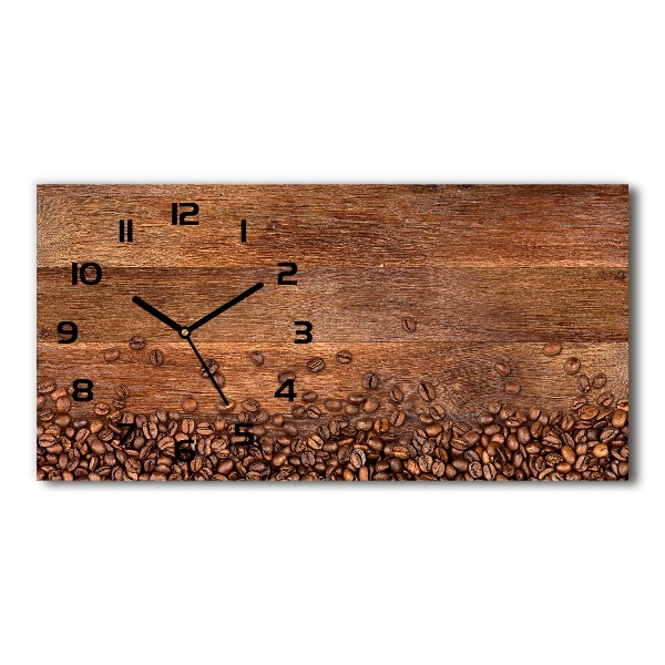 Moderne wanduhr Kaffeebohnen