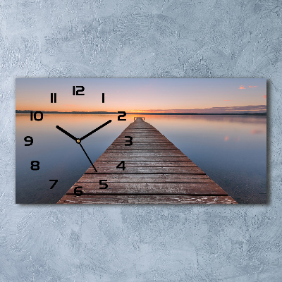 Horizontale Uhr Holzsteg