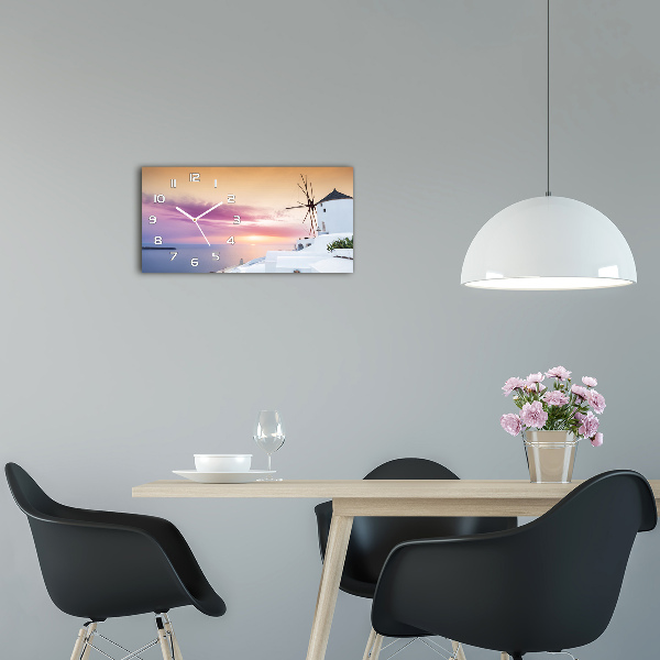 Moderne wanduhr Santorini, Griechenland