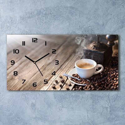 Moderne wanduhr Morgenkaffee