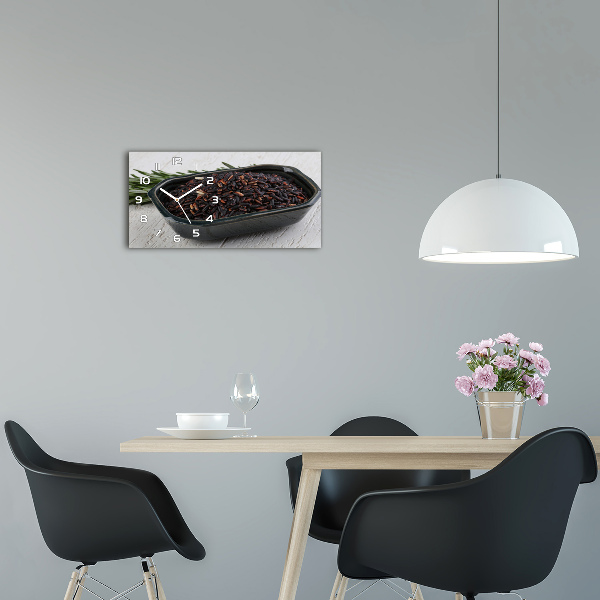 Horizontale Uhr Wildreis in einer Schüssel