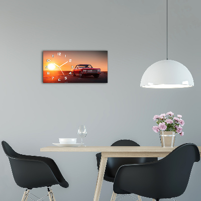 Horizontale Uhr Rotes Auto