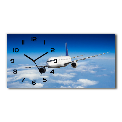 Moderne wanduhr Ein Flugzeug in der Luft