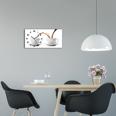 Moderne wanduhr Kaffee eingeschenkt