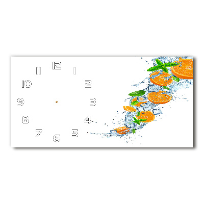 Horizontale Uhr Orangen