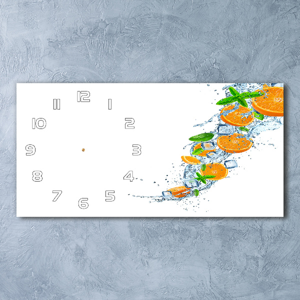 Horizontale Uhr Orangen
