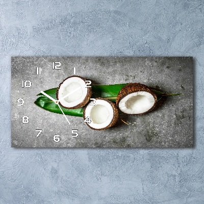 Moderne wanduhr Kokosnusshälften