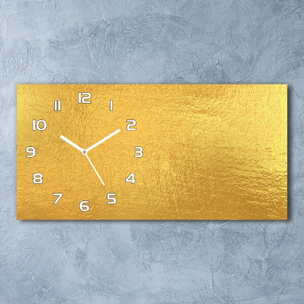 Horizontale Uhr Goldfolienhintergrund