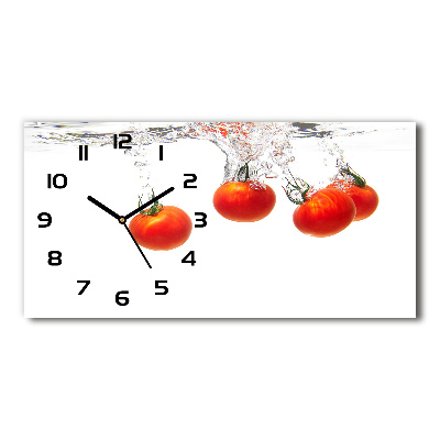 Moderne wanduhr Tomaten unter Wasser