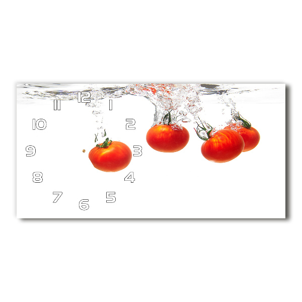 Moderne wanduhr Tomaten unter Wasser