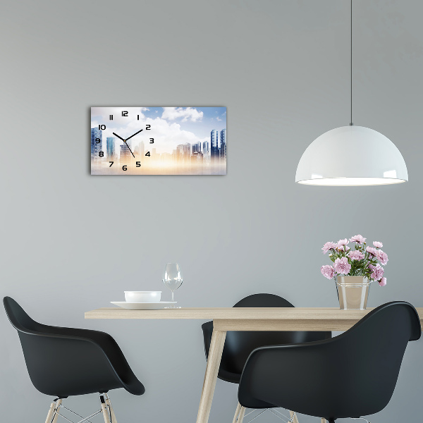 Moderne wanduhr Wolkenkratzer