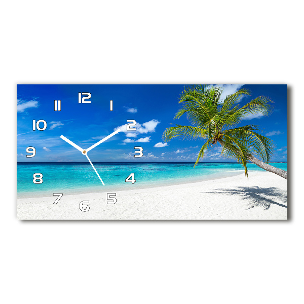 Moderne wanduhr Tropischer Strand