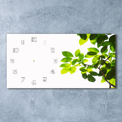 Horizontale Uhr Blätter