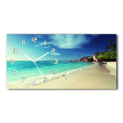 Horizontale Uhr Strand der Seychellen
