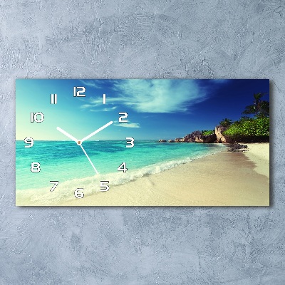 Horizontale Uhr Strand der Seychellen
