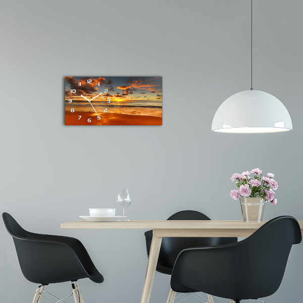 Horizontale Uhr Sunset Beach