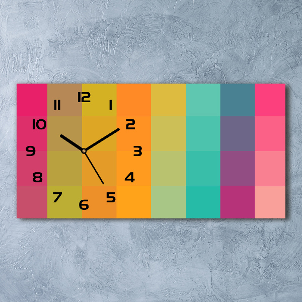 Moderne wanduhr Bunte Quadrate