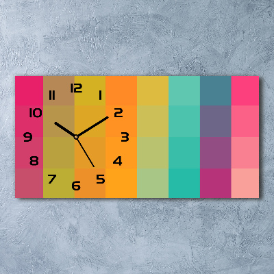 Moderne wanduhr Bunte Quadrate
