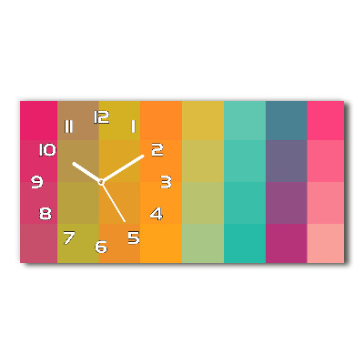 Moderne wanduhr Bunte Quadrate