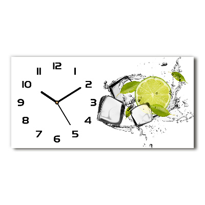 Moderne wanduhr Limette mit Eis