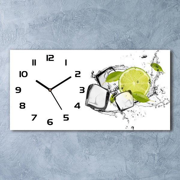 Moderne wanduhr Limette mit Eis