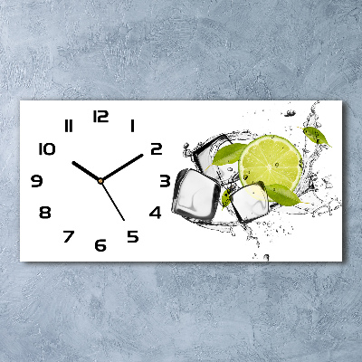 Moderne wanduhr Limette mit Eis