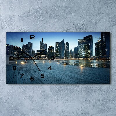 Glasuhr Singapur bei Nacht