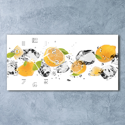 Moderne wanduhr Zitrone und Wasser