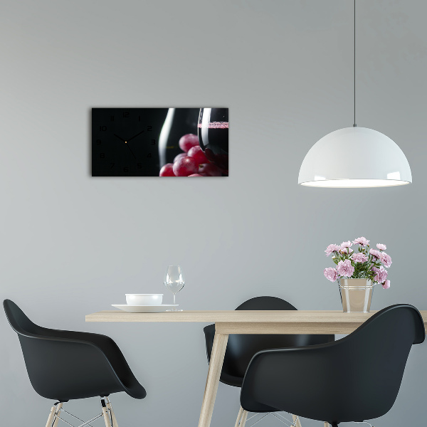 Moderne wanduhr Trauben und Wein