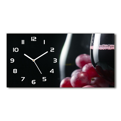 Moderne wanduhr Trauben und Wein
