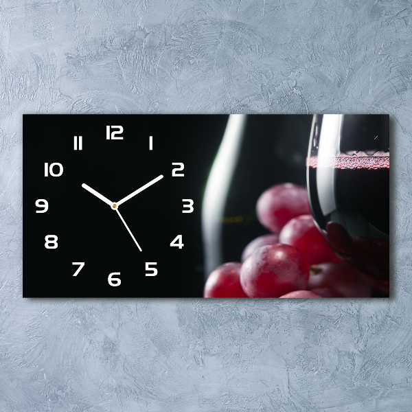 Moderne wanduhr Trauben und Wein