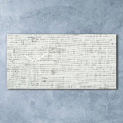 Horizontale Uhr Weißes Leinen