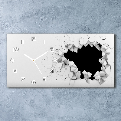 Moderne wanduhr Loch in der Wand